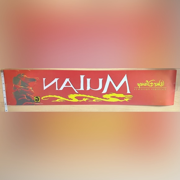 Disney's Mulan Animated Movie 5x25 Movie Theater Mylar - Picture 3 of 3